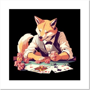 fox poker Posters and Art